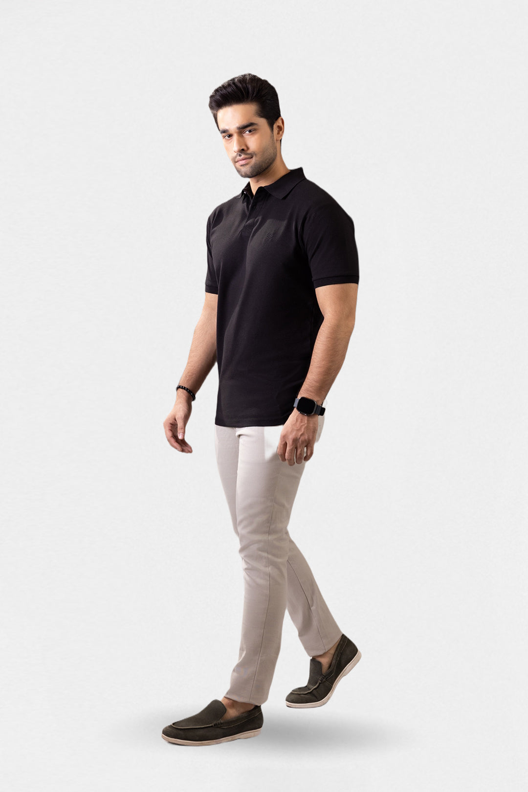 Herringbone Textured Polo - 5001