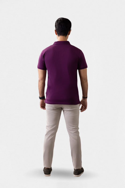 Herringbone Textured Polo - 5001