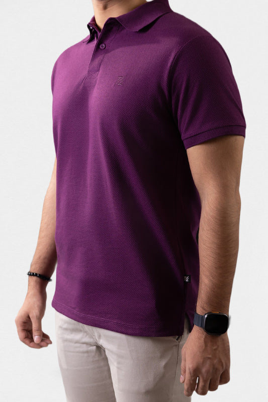 Herringbone Textured Polo - 5001