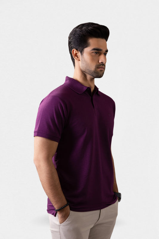 Herringbone Textured Polo - 5001