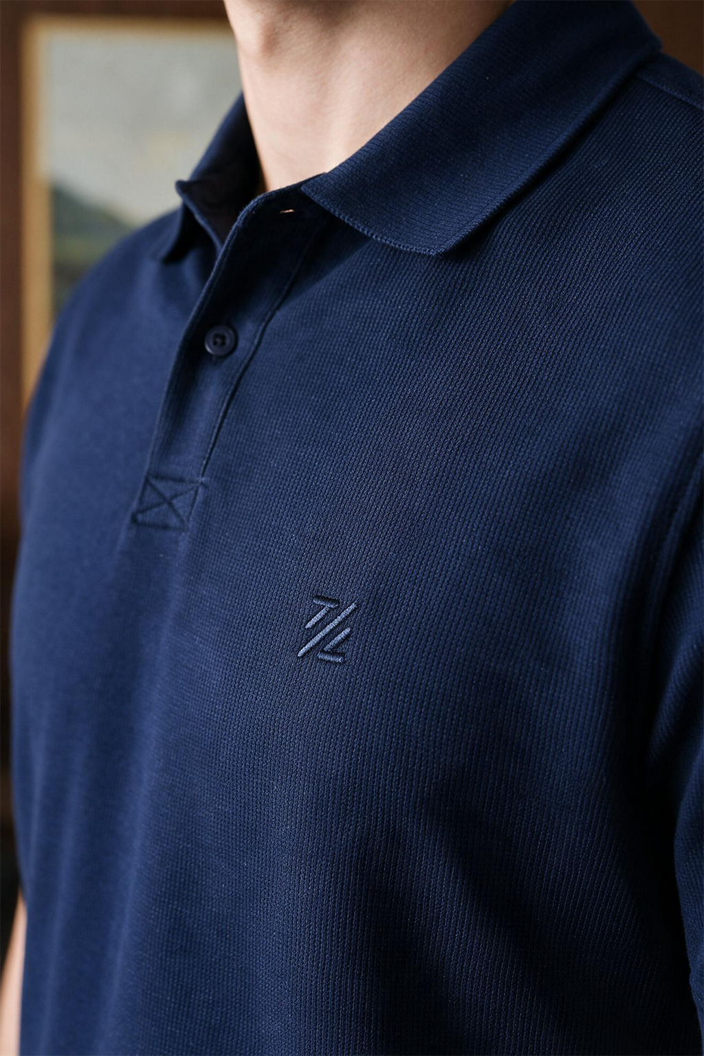 Polka Dot Textured Polo - 6003