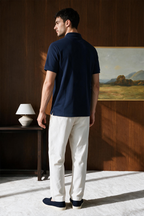 Polka Dot Textured Polo - 6003