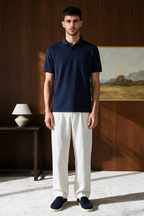 Polka Dot Textured Polo - 6003