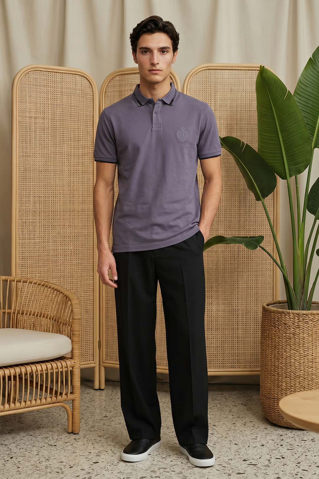 Geomatery Collar Polo - 6002