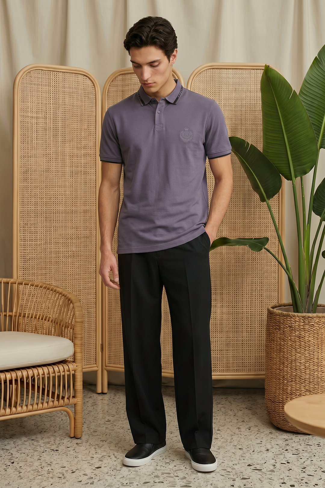 Geomatery Collar Polo - 6002