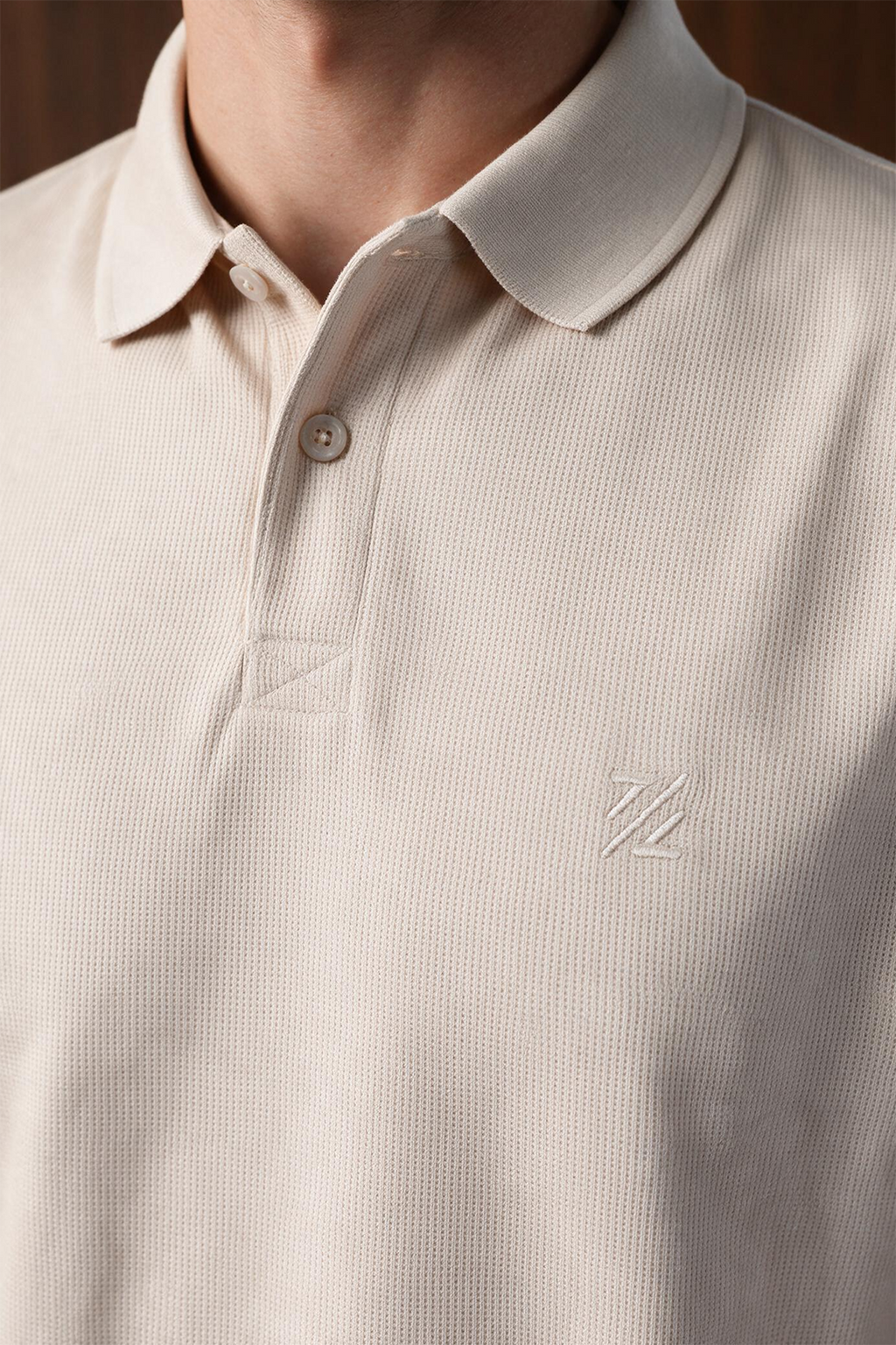 Polka Dot Textured Polo - 6003
