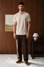Polka Dot Textured Polo - 6003