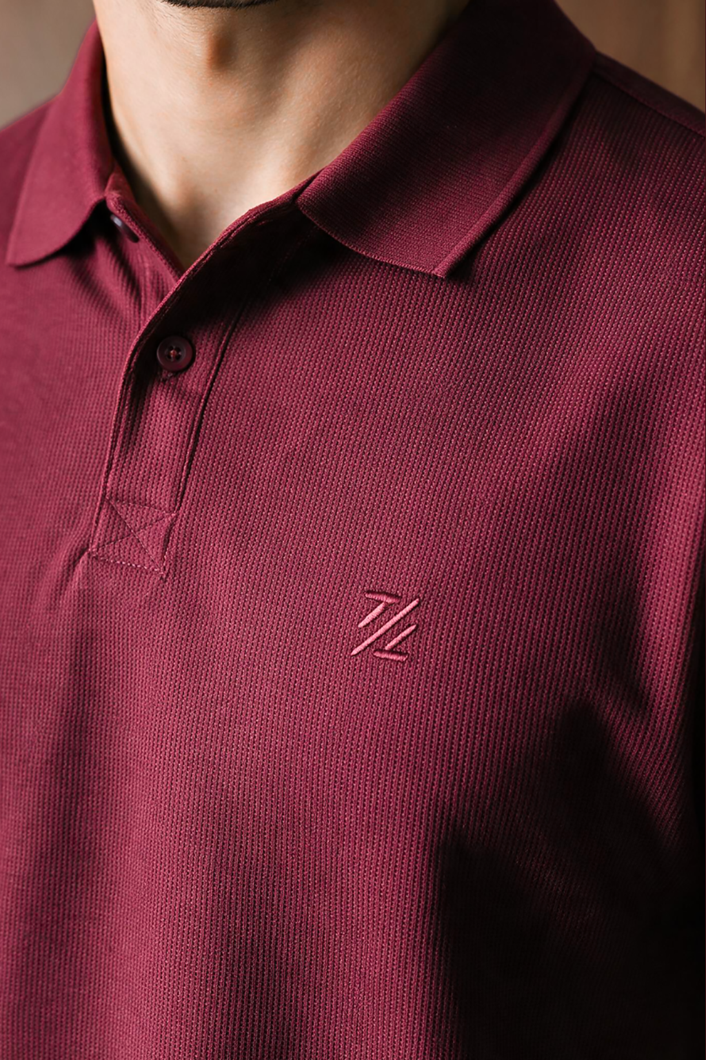 Polka Dot Textured Polo - 6003