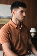 Polka Dot Textured Polo - 6003