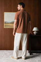 Polka Dot Textured Polo - 6003