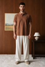 Polka Dot Textured Polo - 6003