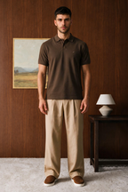 Polka Dot Textured Polo - 6003