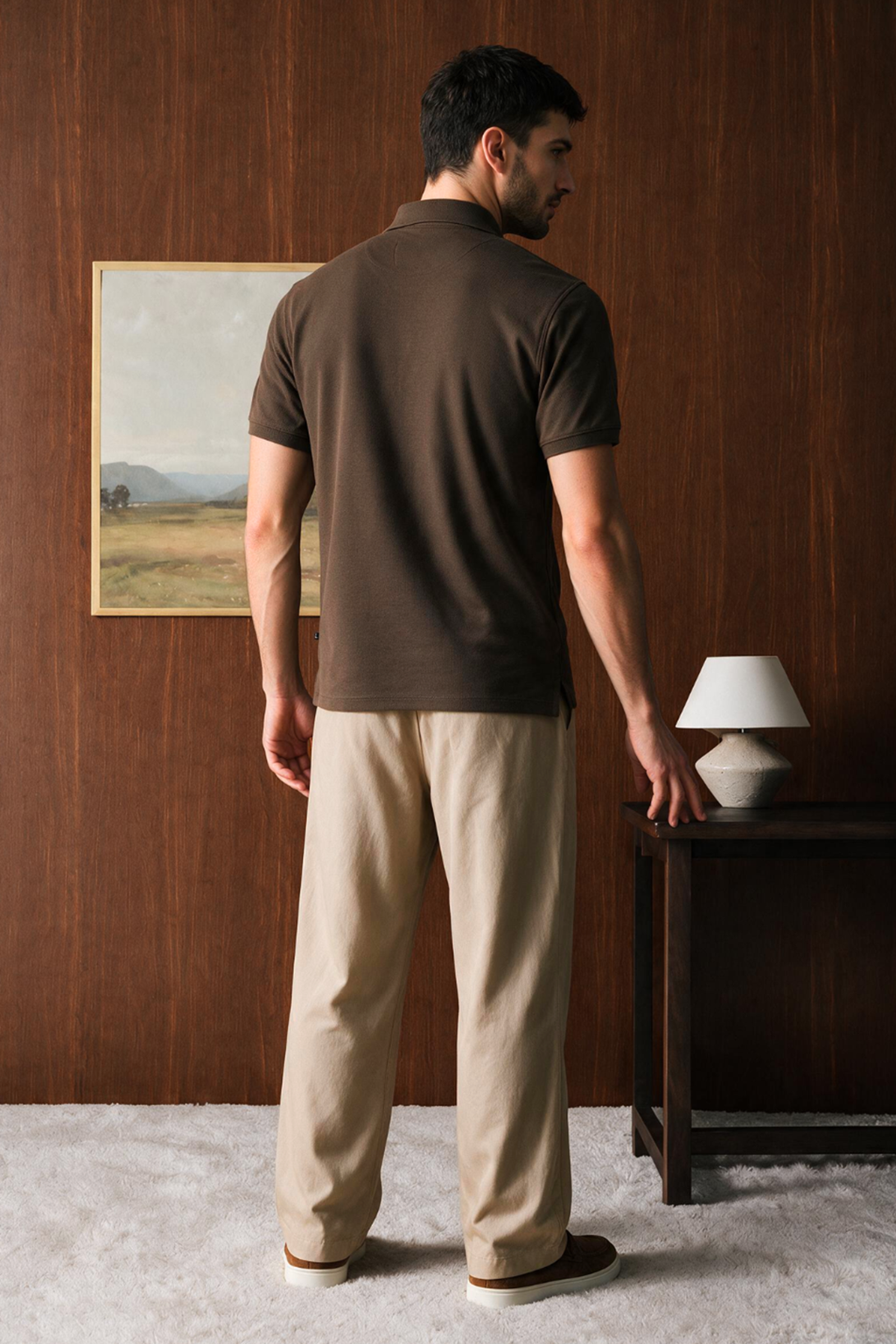 Polka Dot Textured Polo - 6003