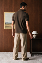 Polka Dot Textured Polo - 6003