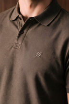 Polka Dot Textured Polo - 6003