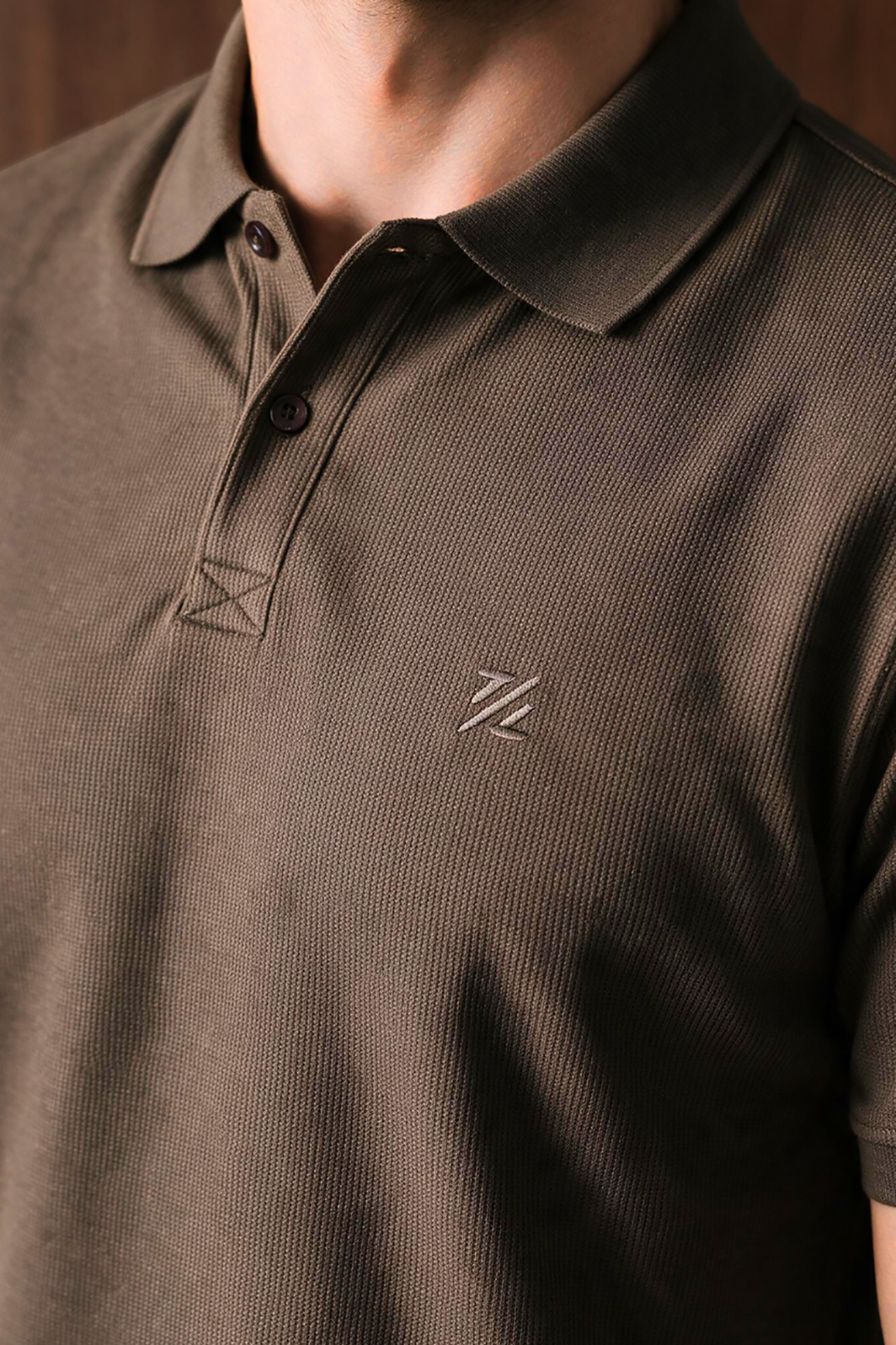 Polka Dot Textured Polo - 6003