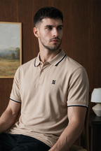 Polka Dot Textured Polo - 6004