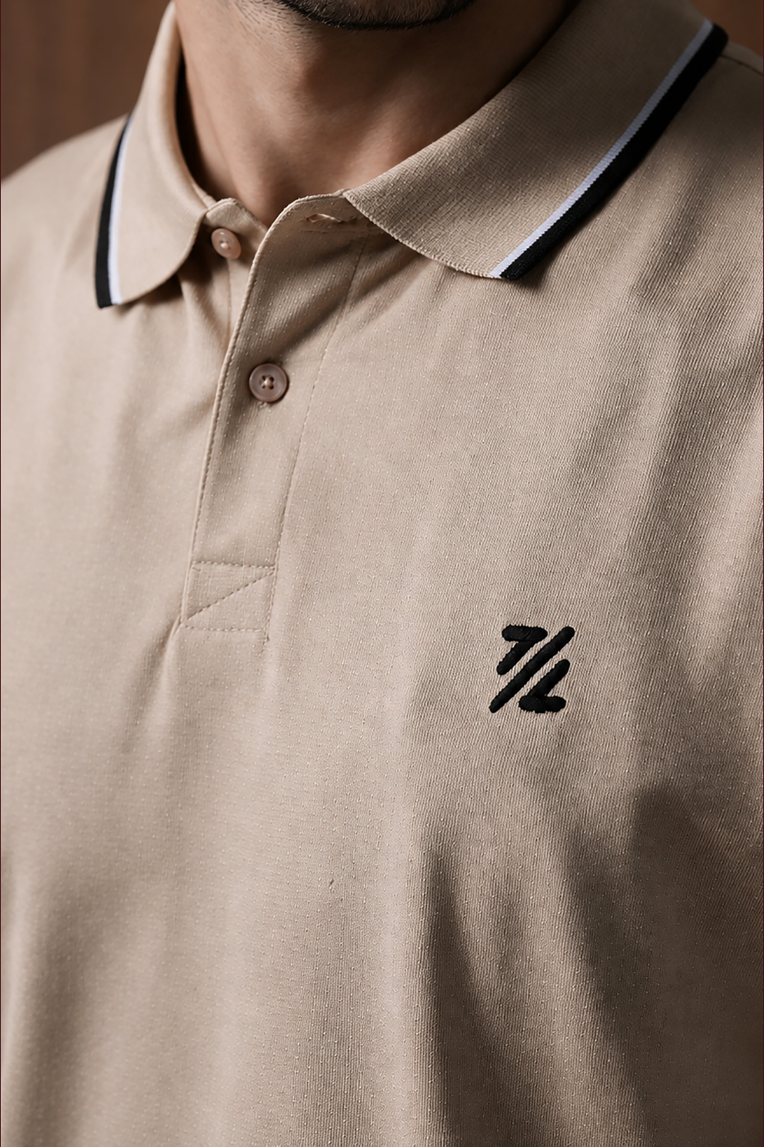 Polka Dot Textured Polo - 6004