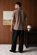 Polka Dot Textured Polo - 6004
