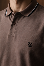 Polka Dot Textured Polo - 6004