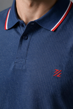 Polka Dot Textured Polo - 6004
