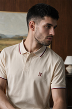 Polka Dot Textured Polo - 6004