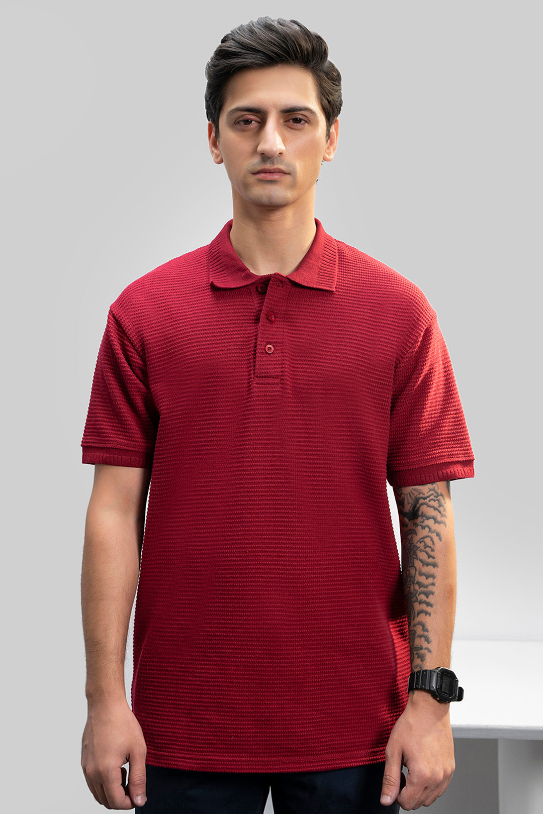 Textured Polo - 5001