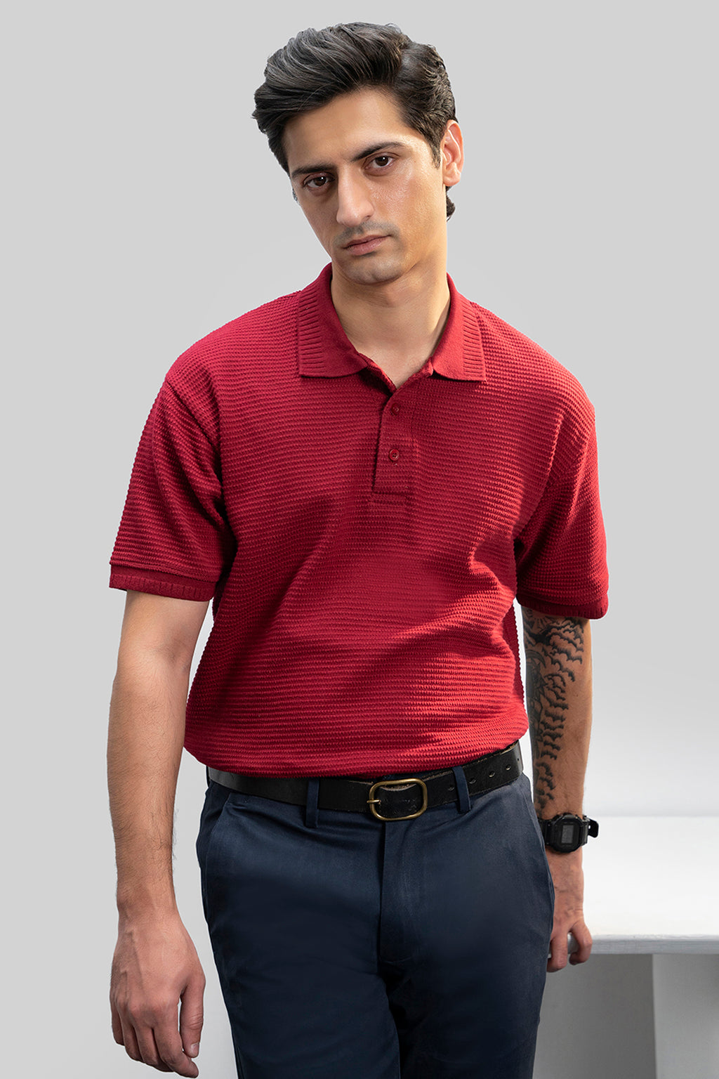 Textured Polo - 5001