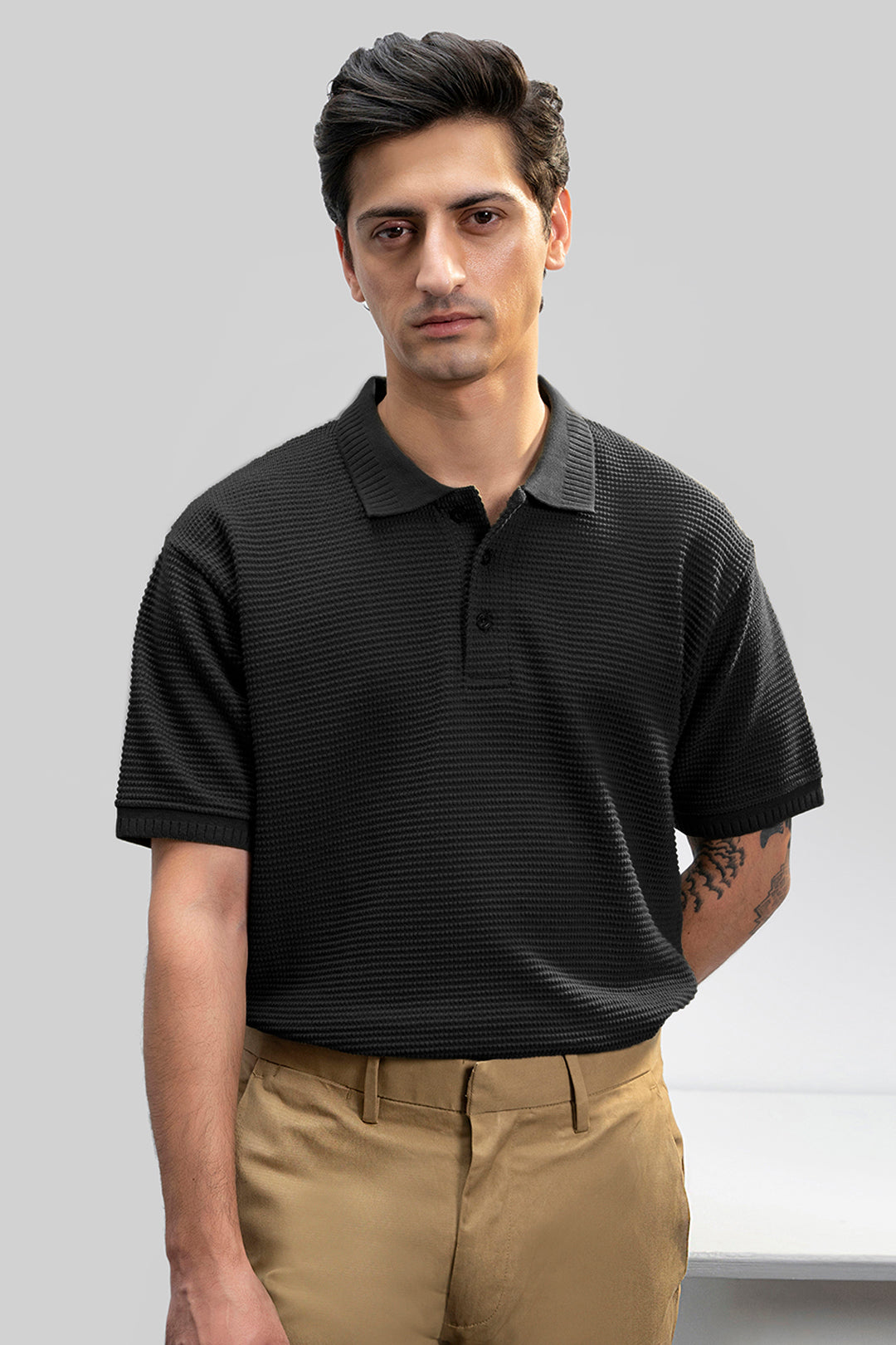 Textured Polo - 5002