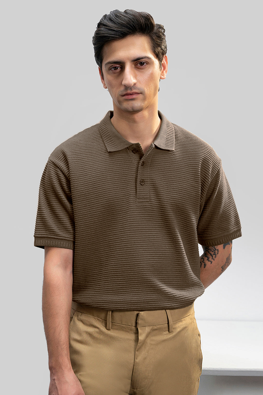 Textured Polo - 5004
