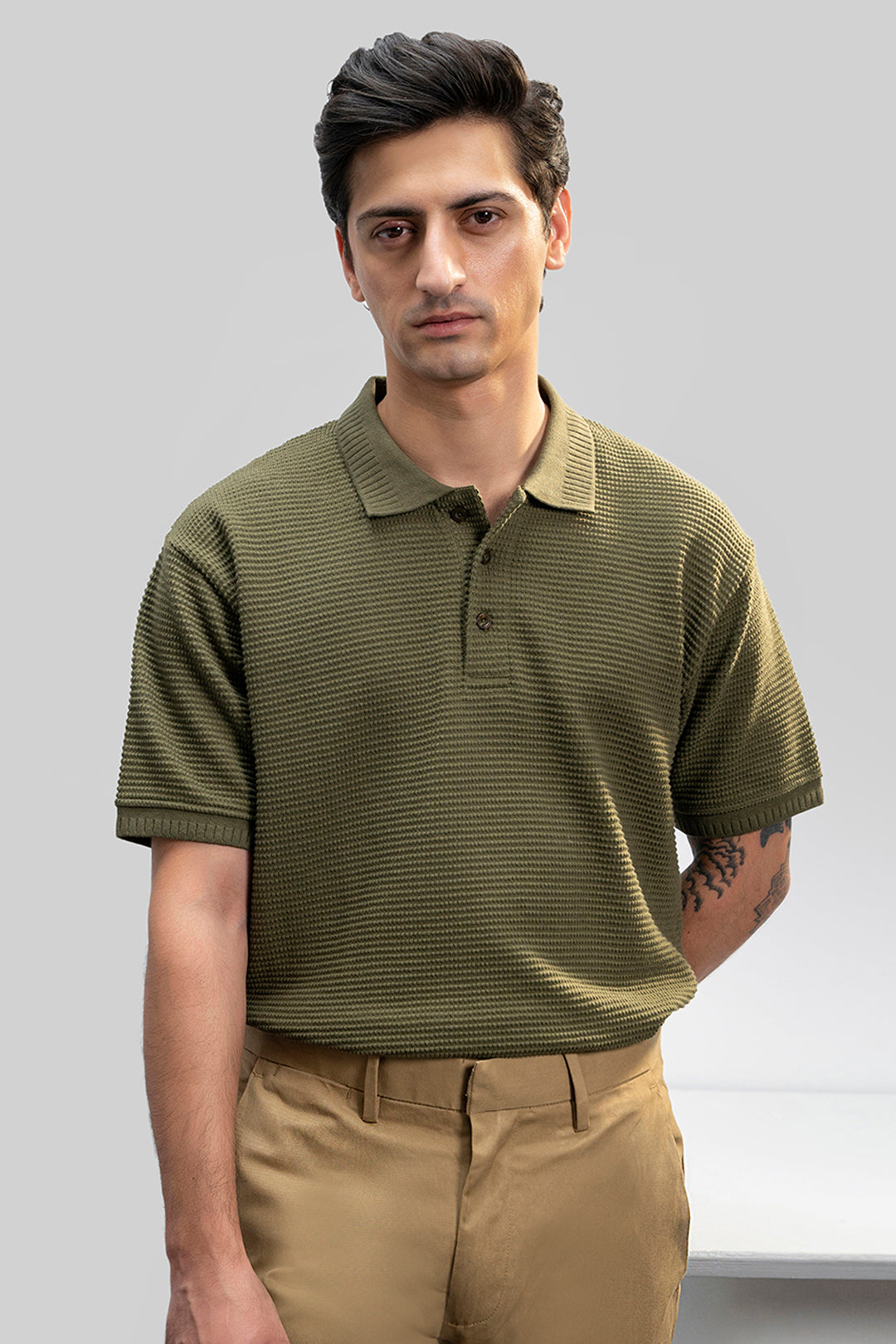Textured Polo - 5005