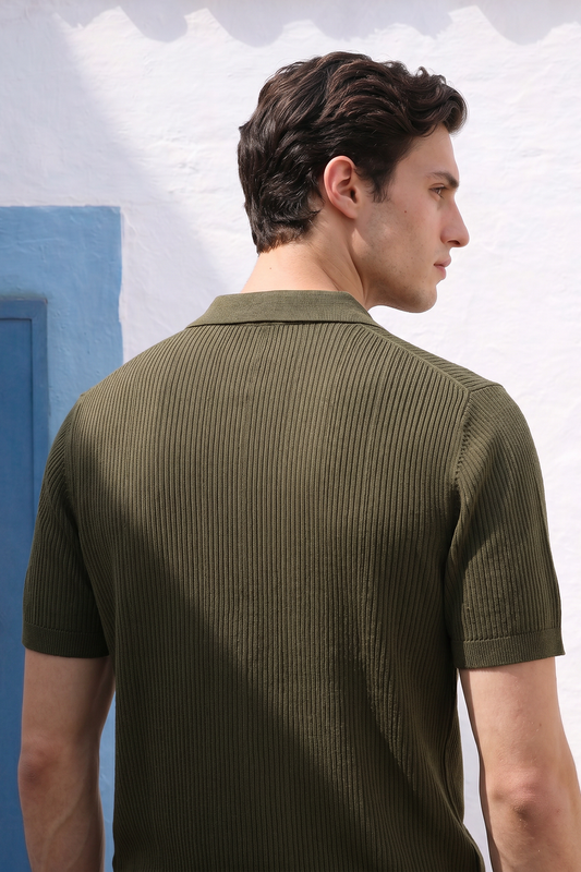 Loose Guage Zipper Polo - 6003