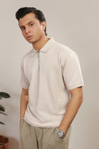 Loose Guage Zipper Polo - 6001