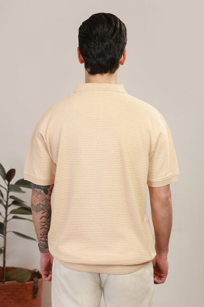 Loose Guage Zipper Polo - 6001