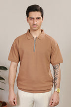 Loose Guage Zipper Polo - 6001