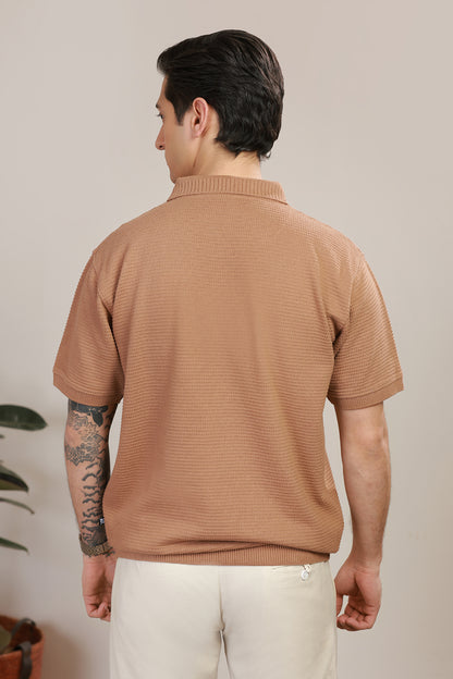 Loose Guage Zipper Polo - 6001