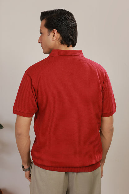 Loose Guage Zipper Polo - 6001