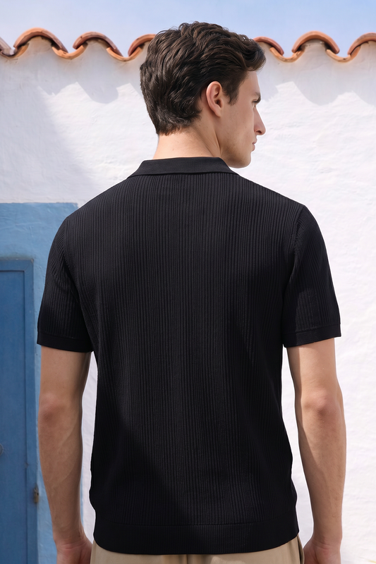 Loose Guage Zipper Polo - 6003