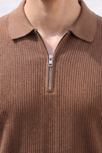 Loose Guage Zipper Polo - 6003
