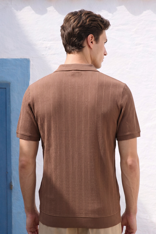 Loose Guage Zipper Polo - 6003