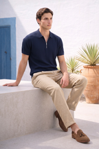 Loose Guage Zipper Polo - 6003