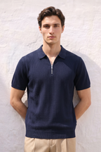 Loose Guage Zipper Polo - 6003