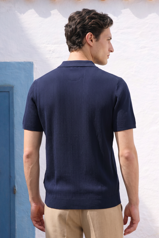 Loose Guage Zipper Polo - 6003