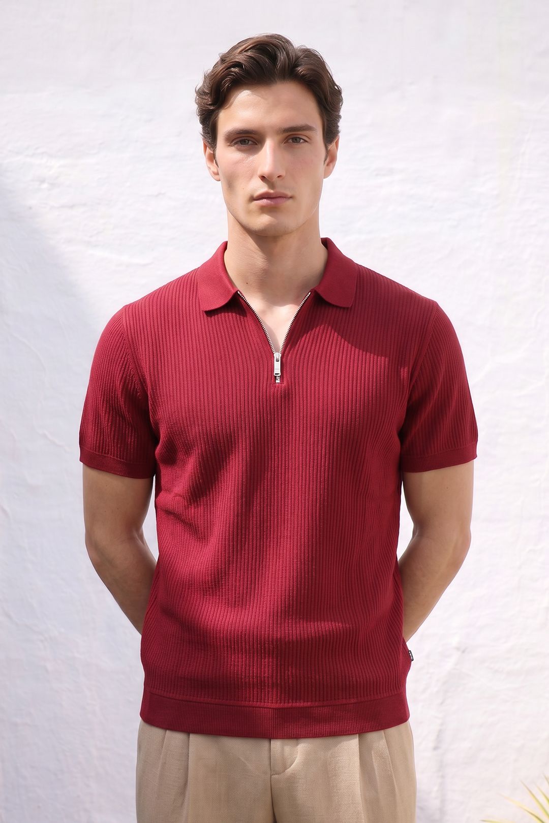 Loose Guage Zipper Polo - 6003