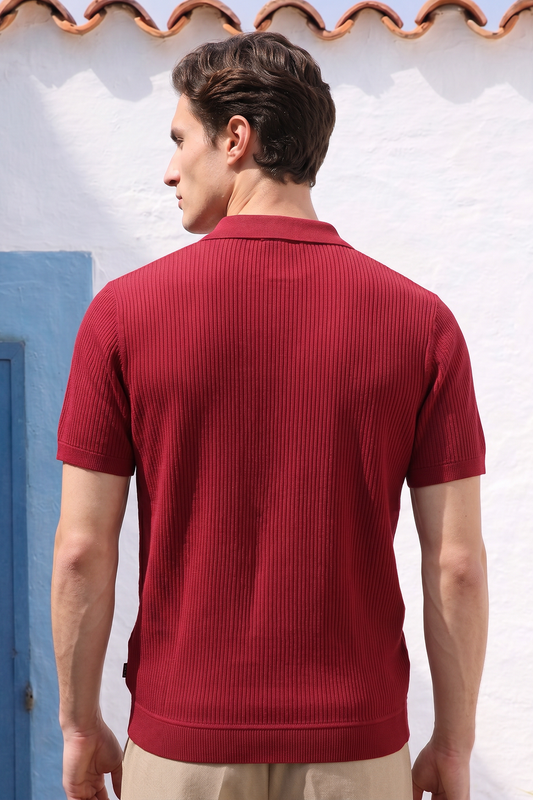 Loose Guage Zipper Polo - 6003