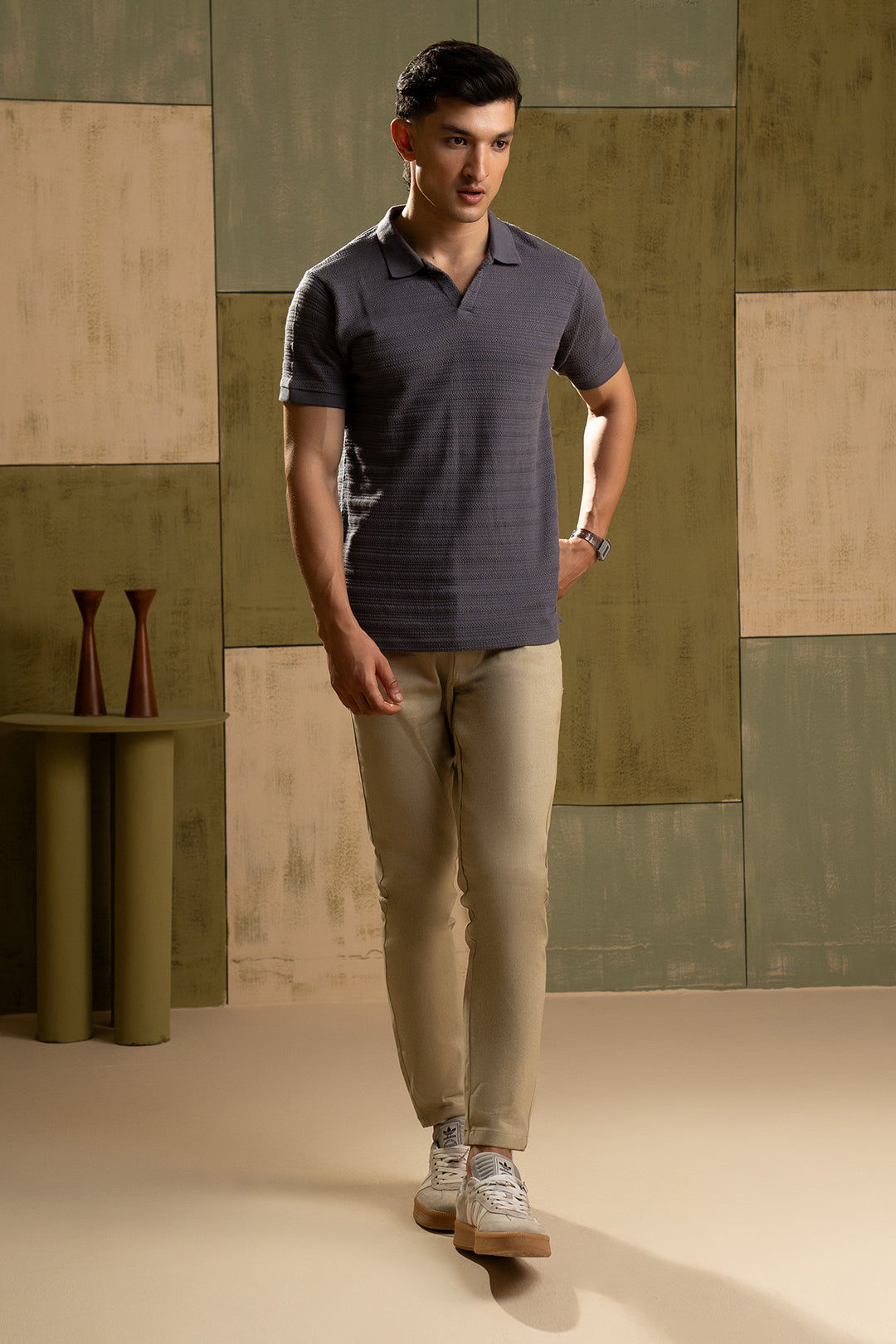 Textured Polo - 5003