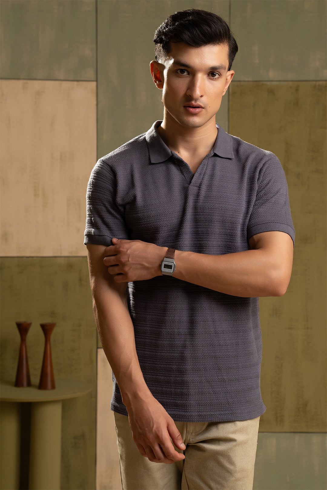 Textured Polo - 5003