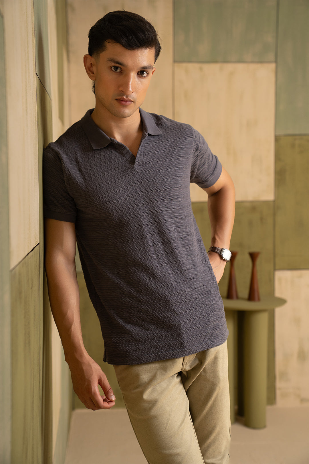 Textured Polo - 5003