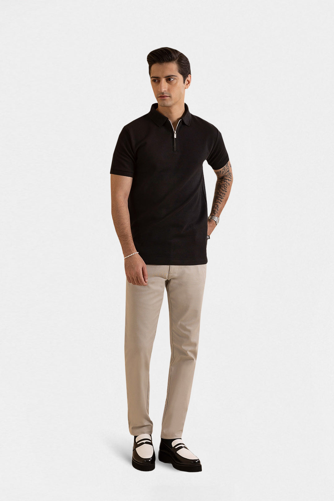 Ottoman Zipper Polo - 5001