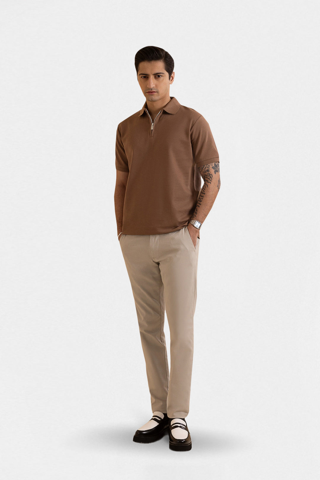 Ottoman Zipper Polo - 5001